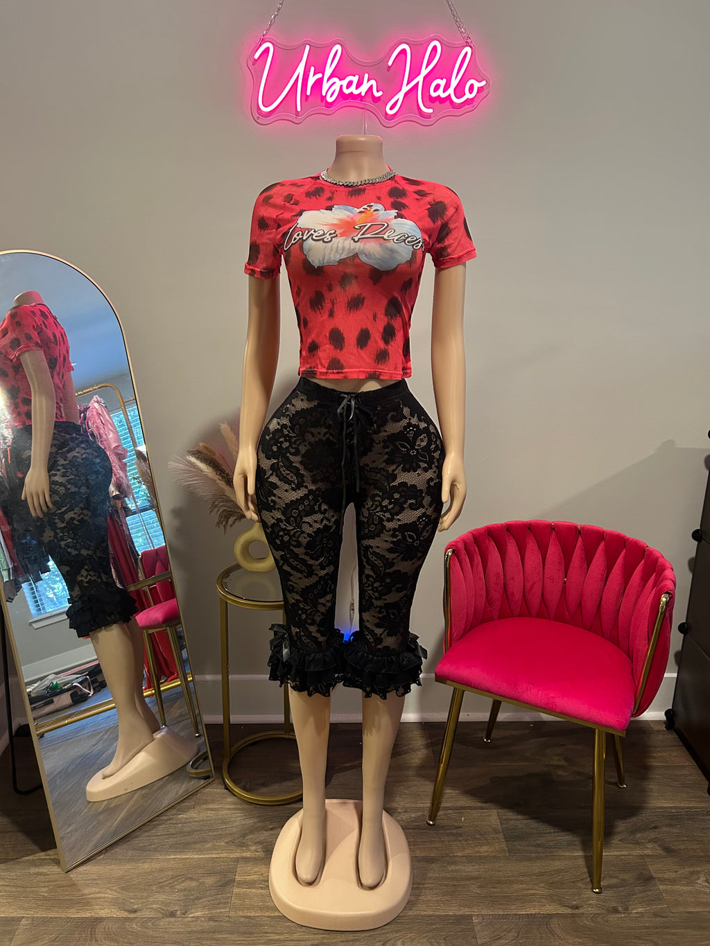 Tropical Love Mesh Tee