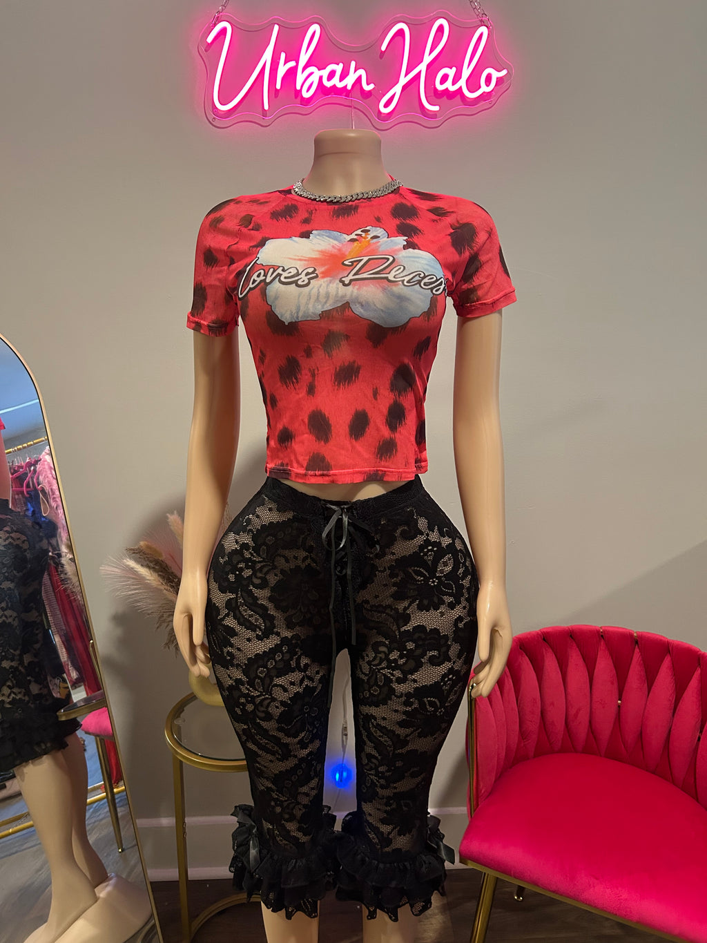 Tropical Love Mesh Tee